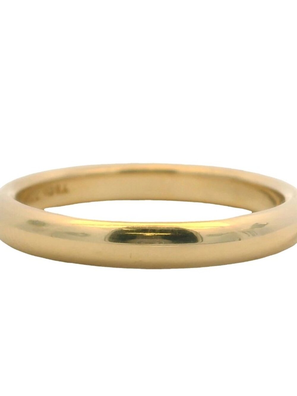 Vintage 1990 Tiffany & Co Classic 18kt Yellow Gold Comfort Band Ring Size 6